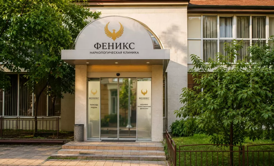 Вход в наркологическую клинику «Феникс» в Невеле
